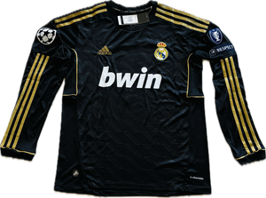 Cristiano Ronaldo CR7 Real Madrid Black Gold Long Sleeve Adidas Jersey UEFA Champions League
