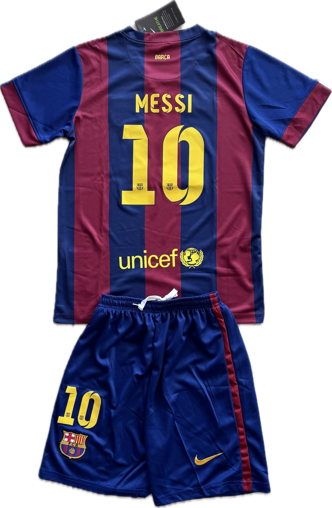 Messi 10 FC Barcelona Nike 2015 Final London Champions League Football Soccer Jersey YOUTH