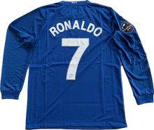 Load image into Gallery viewer, Manchester United Blue Nike VIntage Cristiano Ronaldo 2008/2009 UCL Final  Long Sleeve Jersey UEFA Champions League Ballstar
