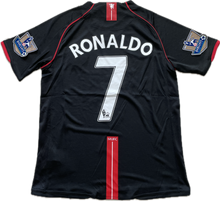 Load image into Gallery viewer, Manchester United 2007/2008 Cristiano Ronaldo Soccer Jersey Away Champions League Black
