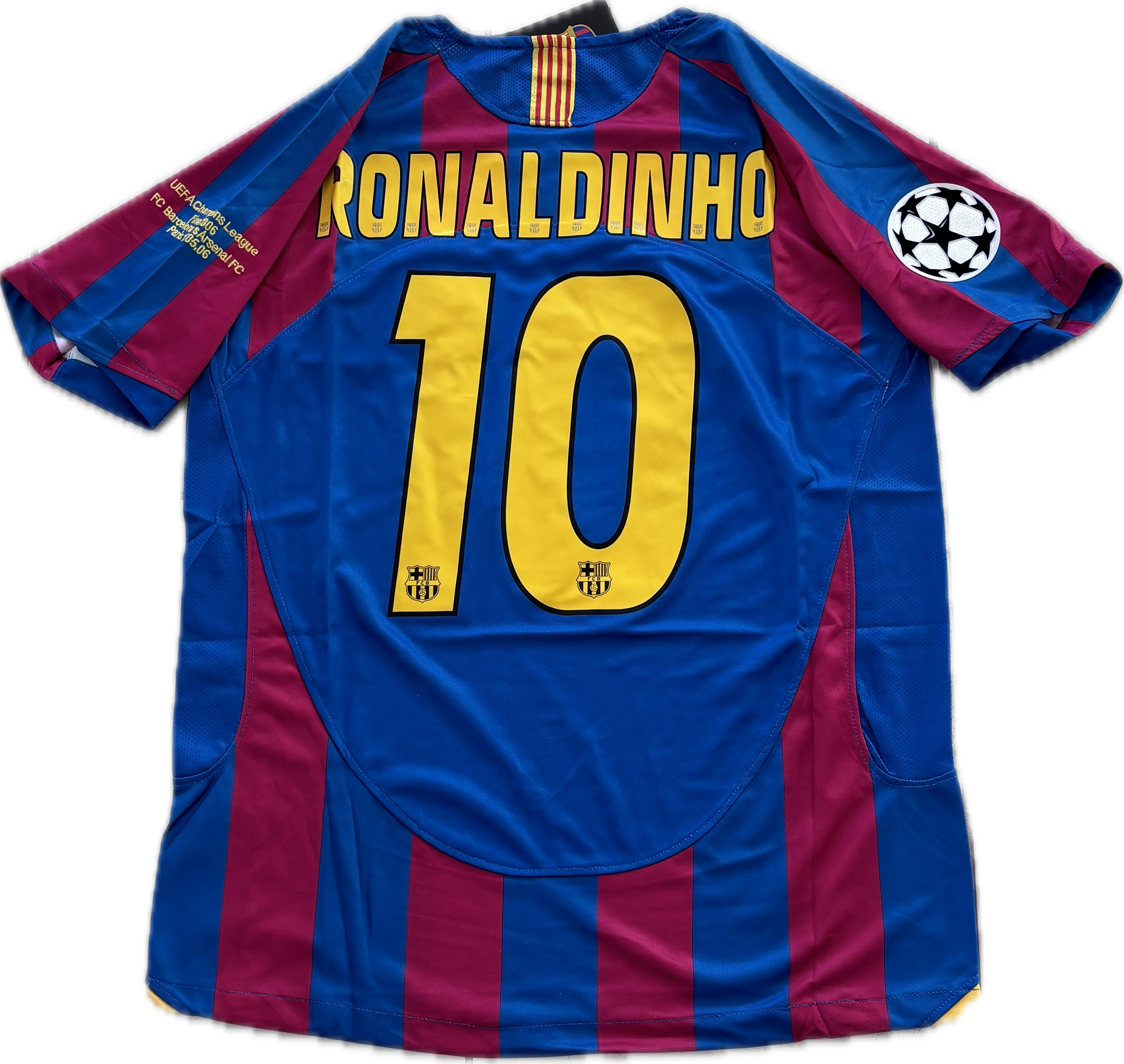 Ronaldinho 10 Jersey FC Barcelona Nike 2006 Retro Football Soccer Ronaldinho 10 Jersey FC Barcelona Nike 2006 Retro Football Soccer