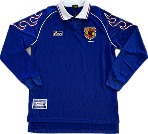 Asics Japan 1998 World Cup Home Jersey Vintage Retro "Flame" - Long Sleeve