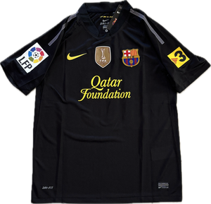 Lionel Messi #10 FC Barcelona Nike 2011-12 Away Jersey Black World Champions Patch LFP