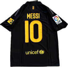 Load image into Gallery viewer, Lionel Messi #10 FC Barcelona Nike 2011-12 Away Jersey Black World Champions Patch LFP
