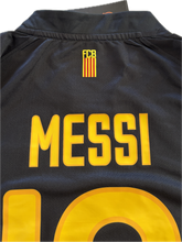 Load image into Gallery viewer, Lionel Messi #10 FC Barcelona Nike 2011-12 Away Jersey Black World Champions Patch LFP
