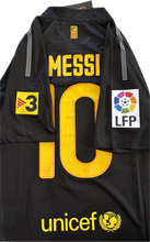 Load image into Gallery viewer, Lionel Messi #10 FC Barcelona Nike 2011-12 Away Jersey Black World Champions Patch LFP
