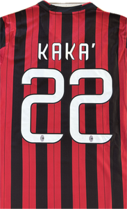Kaká #22 AC Milan 2013-14 Champions League Home Jersey - Adidas Long Sleeve