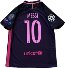 Load image into Gallery viewer, Lionel Messi #10  Nike Barcelona 2017 Purple Away Shirt w/ 5 Titles Patch - Champions League
