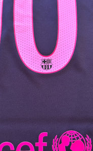 Lionel Messi #10  Nike Barcelona 2017 Purple Away Shirt w/ 5 Titles Patch - Champions League