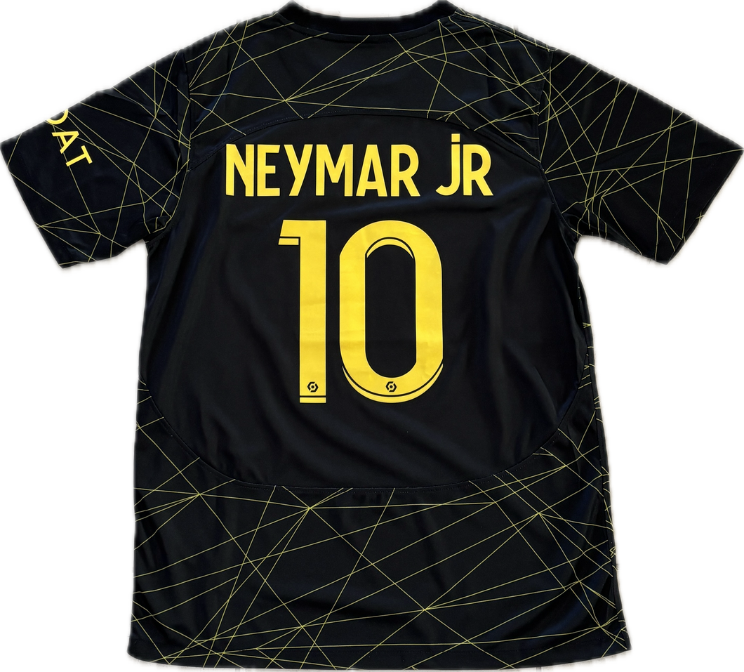Neymar Jr #10 Paris Saint-Germain 2023 Jordan Away Football Shirt Electric Yellow
