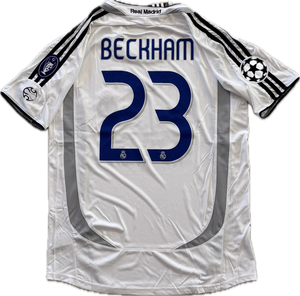 David Beckham Adidas #23 Real Madrid 2006-2007 Home Jersey - Final Season La Liga Champions Shirt