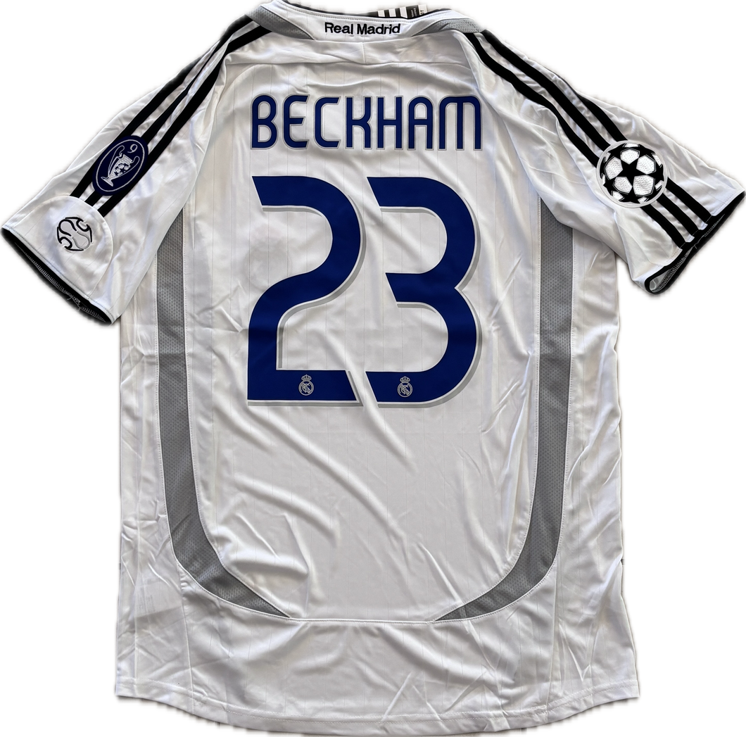 David Beckham Adidas #23 Real Madrid 2006-2007 Home Jersey - Final Season La Liga Champions Shirt