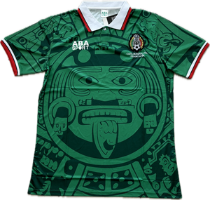 ABA Mexico 1998 World Cup Home Jersey - Retro Aztec Calendar 'Francia 98' Shirt MEN