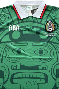 ABA Mexico 1998 World Cup Home Jersey - Retro Aztec Calendar 'Francia 98' Shirt MEN