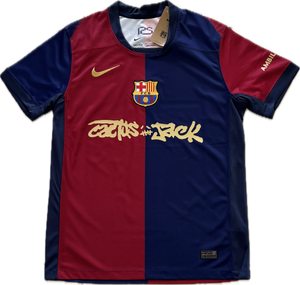 Nike FC Barcelona Travis Scott Cactus Jack Home MENS Champions League Football Soccer Jersey Blue Red