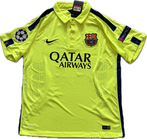 Neymar Jr #11 Nike Barcelona 2015-16 Away Jersey - Champions League & World Champions Patch