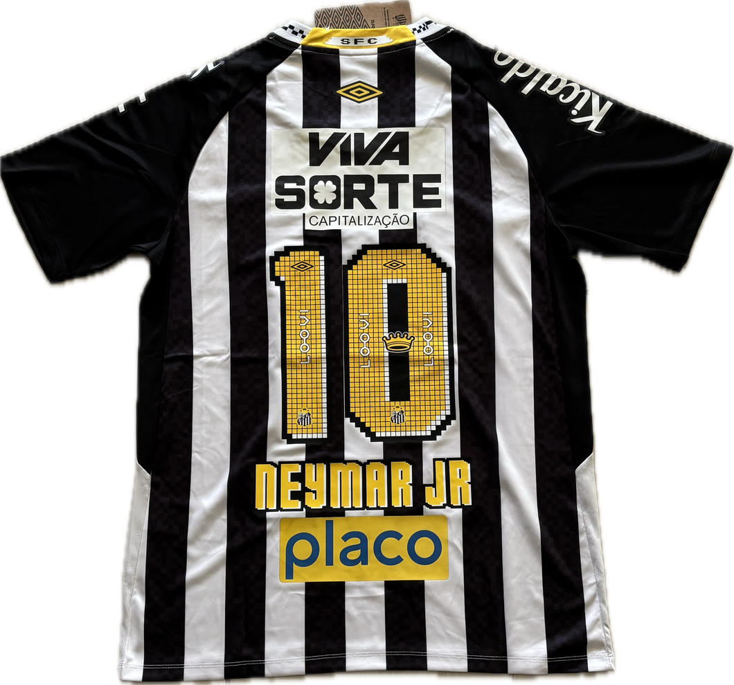 Neymar Jr Santos 100th Goal Commemorative Home Jersey - Umbro 2012 Pixel MEN