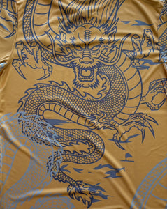 Real Madrid "Dragon" Men's Soccer Kit (Jersey + Shorts Set) - Gold