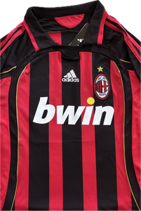 Kaka Jersey AC Milan 06-07 Retro Football Soccer Jersey Football Champions League Red Black UCL MENS