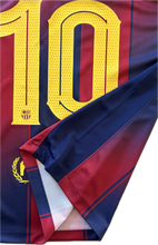 Load image into Gallery viewer, &quot;Lamine Yamal #10 FC Barcelona Nike 2025-26 Champions League Jersey Full Product Shot - Official Home Kit with 5 Star Badge, Player Font, Authentic Blaugrana Colors&quot; side view 

