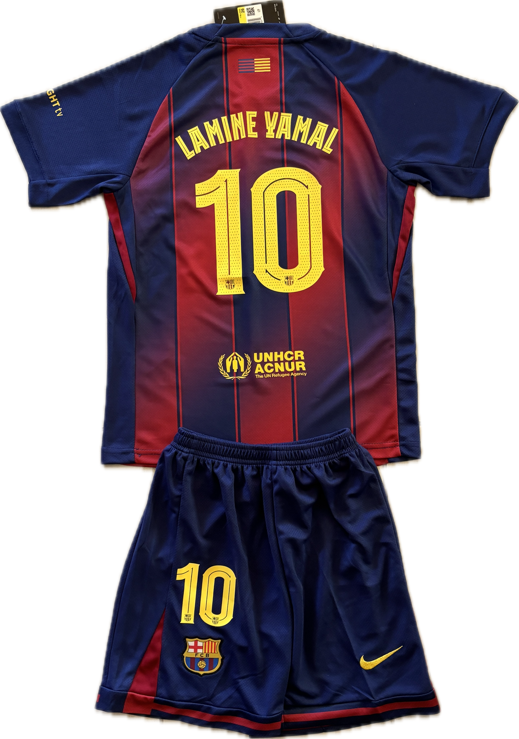 Lamine Yamal #10 Nike FC Barcelona 2025-26 Youth Kids Home Kit