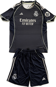 Bellingham #5 Real Madrid 2025-26 Youth Away Kit (Jersey + Shorts) Adidas Champions