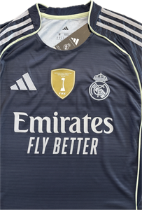 Mbappé #10 Real Madrid 2025-26 Adidas Away Jersey with Intercontinental & Champions League Patches