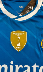 Real Madrid 2025-26 Adidas Originals Jersey with Intercontinental & 15 Champions League Patch
