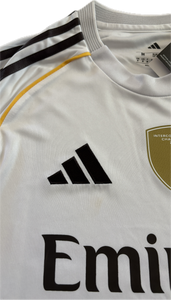 Real Madrid 2025-26 Adidas Home Jersey with Intercontinental & 15x Champions League Patches