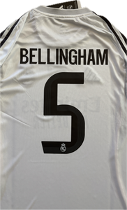 Bellingham #5 Real Madrid 2025-26 Adidas Home Jersey | Intercontinental & 15x Champions League Patches