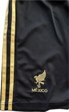 Load image into Gallery viewer, Mexico 2025 &quot;Mexico de Oro&quot; Black &amp; Gold Jersey - Adidas Originals Special Edition Kids Youth Jersey+Shorts
