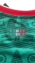 Load image into Gallery viewer, Green Mexico 2026 jersey with 'Somos Mexico' logo and red collar
