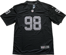 Load image into Gallery viewer, Maxx Crosby #98 Las Vegas Raiders Game Jersey Black Home with tags Mens
