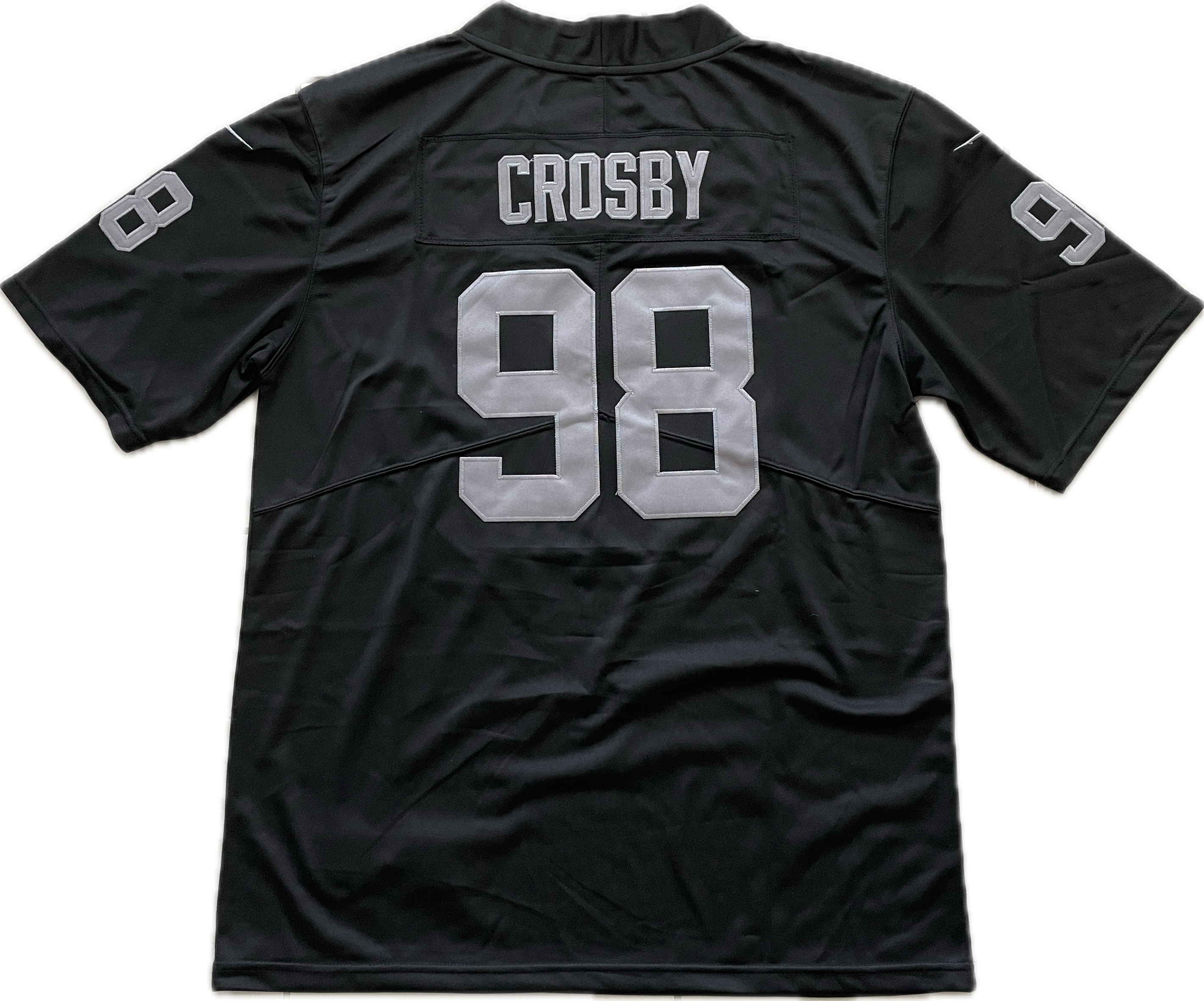 RAIDERS CROSBY 98 ユニフォーム 2XL Maxx Crosby #98 Raiders Stitched Home Black F.U.S.E Jersey w