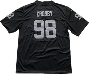 Maxx Crosby #98 Las Vegas Raiders Game Jersey Black Home with tags Maxx Crosby #98 Las Vegas Raiders Game Jersey Black Home with tags