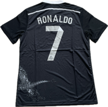 Load image into Gallery viewer, Real Madrid Cristiano Ronaldo Yohji Yamamoto Black Third Dragon Kit 2014/2015 Soccer Jersey
