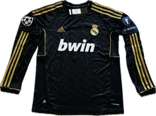 Load image into Gallery viewer, Cristiano Ronaldo 2011-12 Real Madrid Adidas Away Black long sleeve UCL champions league jersey
