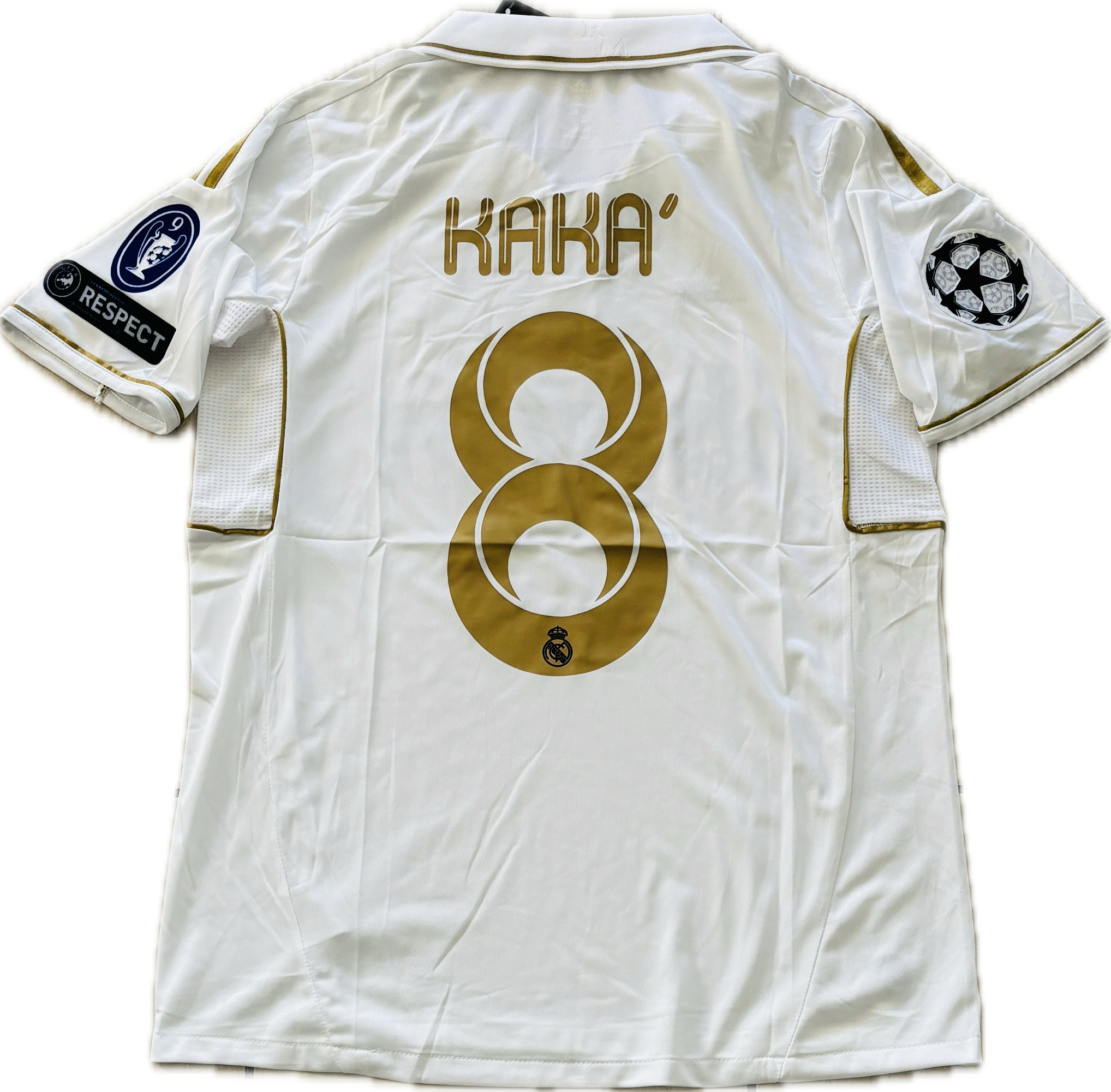 Real Madrid 2011-12 Home Jersey Kaká #8 Special Edition UCL Gold
