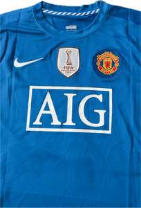 Manchester United Cristiano Ronaldo Soccer Jersey Nike Blue 07/08 Long Sleeve Ballstar Men