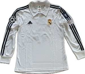 Zidane # 5 Real Madrid 2002-2003 Adidas Retro Classic UCL Final Long Sleeve Jersey