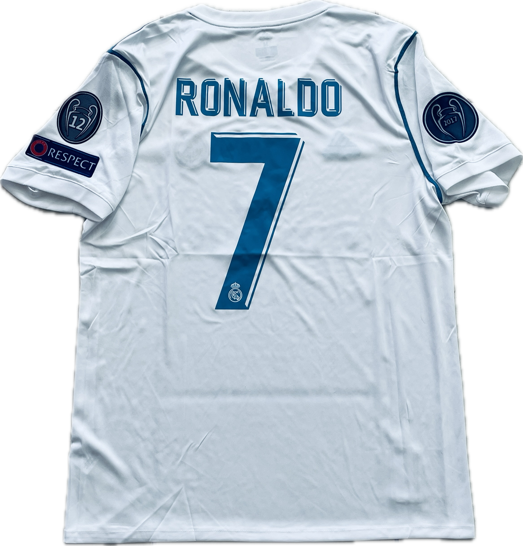 Real Madrid Cristiano Ronaldo 7 Soccer Jersey 2017 2018 La Liga Champions League Kyiv Mens