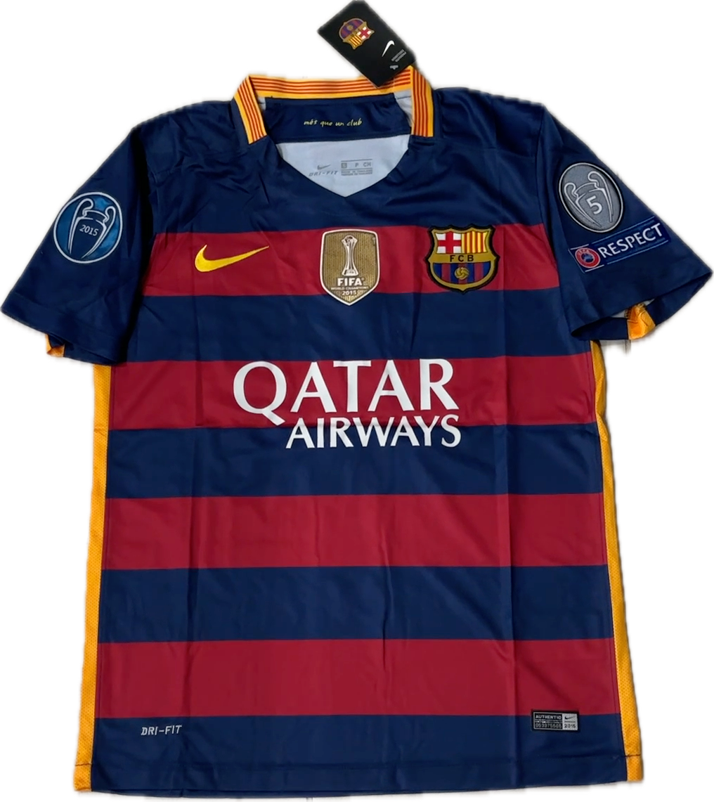 Maillot de football FC Barcelone domicile 2015-16 signé par Lionel Mes Maillot de football FC Barcelone domicile 2015-16 signé par Lionel Mes