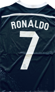 Cristiano Ronaldo 7 Real Madrid Adidas Retro 2014-15 Yamamoto Dragon Black Third Jersey Champions League Edition