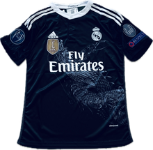 Load image into Gallery viewer, Cristiano Ronaldo 7 Real Madrid Adidas Retro 2014-15 Yamamoto Dragon Black Third Jersey Champions League Edition
