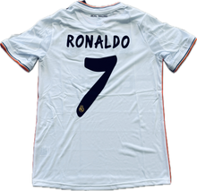 Load image into Gallery viewer, Cristiano Ronaldo 2014 Real Madrid Adidas White Lisbon Final 9 UCL champions league jersey

