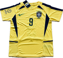 Load image into Gallery viewer, Ronaldo 9 Brazil Nike National Football Team Yellow 2002 World Cup Jersey Korea Japan
