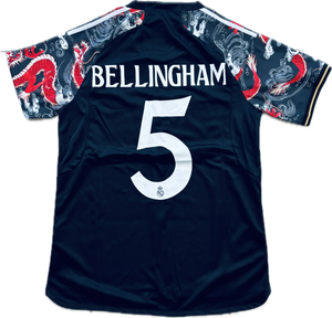 Jude Bellingham Real Madrid 2023/24 Home Jersey Yakuza Tattoo design Japan champions league Soccer