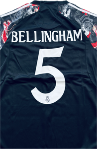 Jude Bellingham Real Madrid 2023/24 Home Jersey Yakuza Tattoo design Japan champions league Soccer