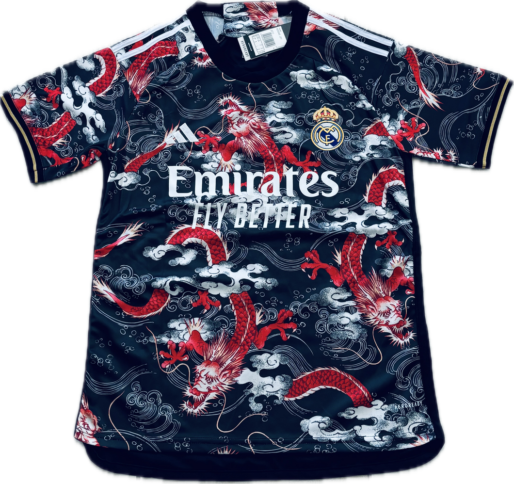 Jude Bellingham Real Madrid 2023/24 Home Jersey Yakuza Tattoo design Japan champions league Soccer