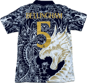 Jude Bellingham Real Madrid 2023/24 Home Jersey Gold Dragon champions league Soccer